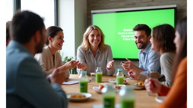 Gruppo di colleghi che partecipano a un workshop 'Lunch & Learn' con Vitalia Ora.