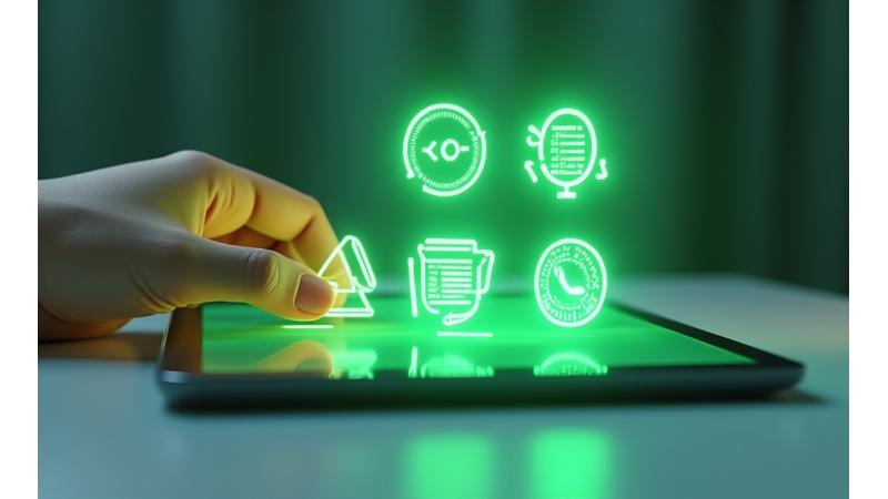 Illustrazione di una mano che tiene un documento digitale con icone di diritti (occhio per accesso, matita per rettifica, cestino per cancellazione), che simboleggia l'empowerment dell'utente sui propri dati.