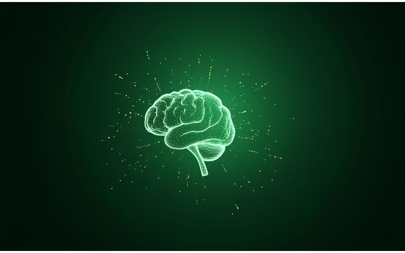 Grafici luminosi e connessioni dati che rappresentano l'intelligenza artificiale che analizza i pattern di benessere.