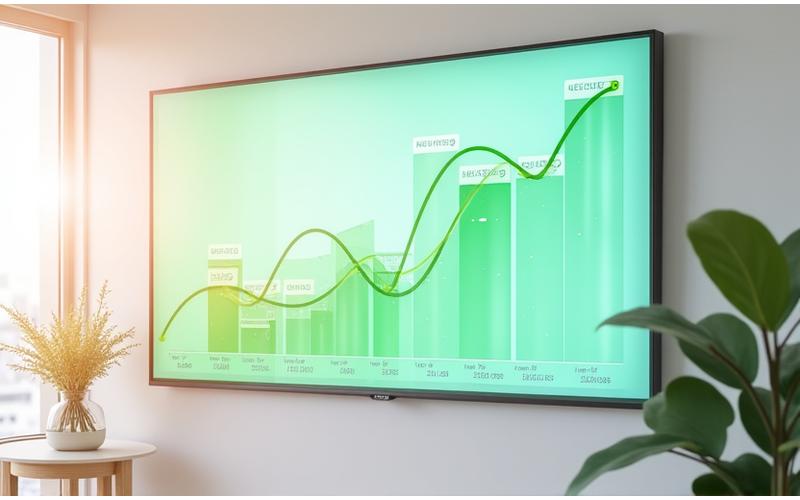 Esempi di grafici interattivi che mostrano il progresso di benessere nel tempo, includendo l'andamento del peso e dell'attività fisica.